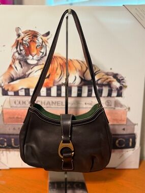 Dooney & Bourke Derby Florentine Leather Small Shoulder Bag EUC